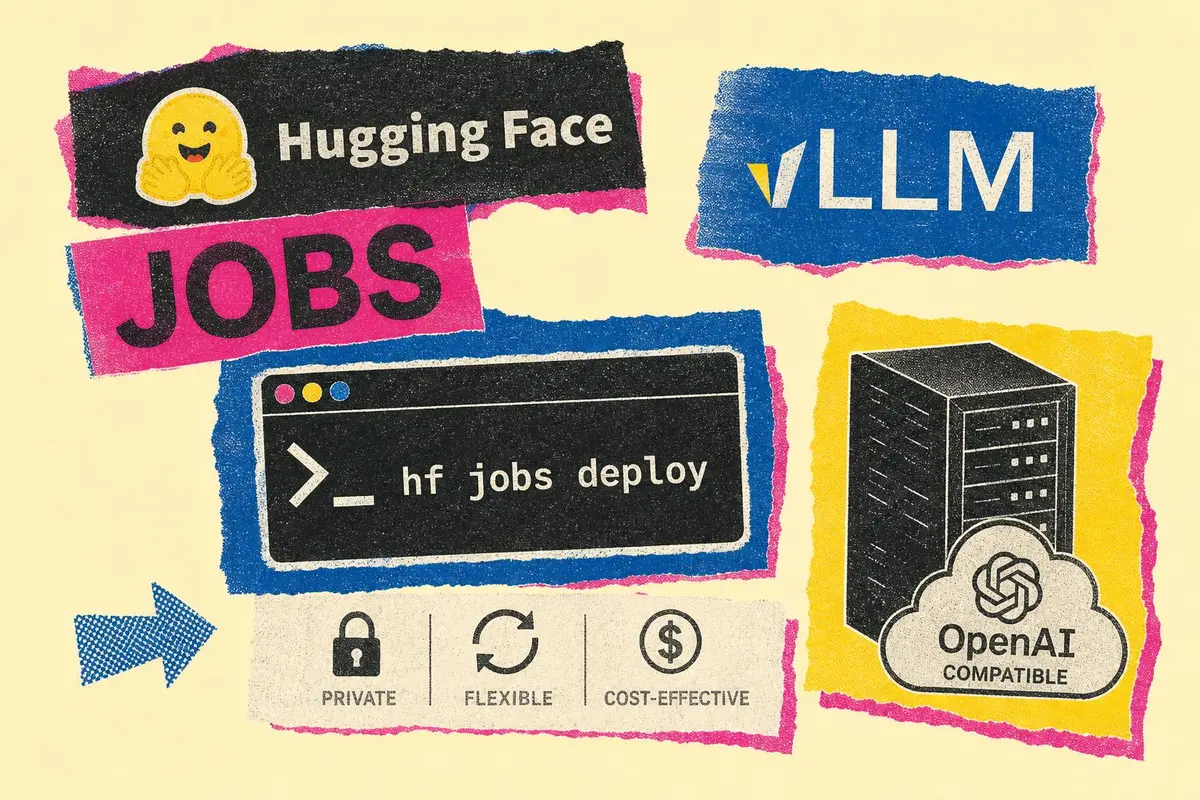 Hugging Face Jobs ו-vLLM: איך להריץ שרת LLM פרטי ותואם OpenAI בפקודה אחת