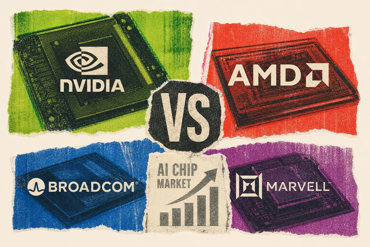 Nvidia מול AMD, Broadcom ו-Marvell: מי מנצח את קרב שבבי ה-AI?
