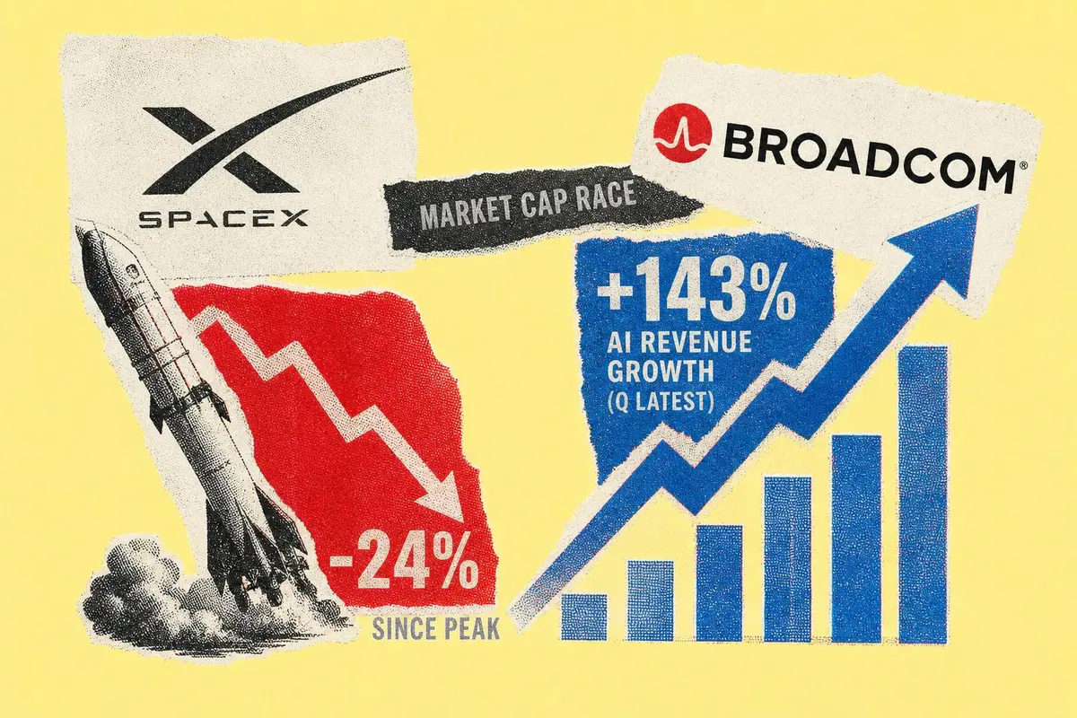 חברת Broadcom עשויה לעקוף את SpaceX בשווי שוק עד סוף 2026