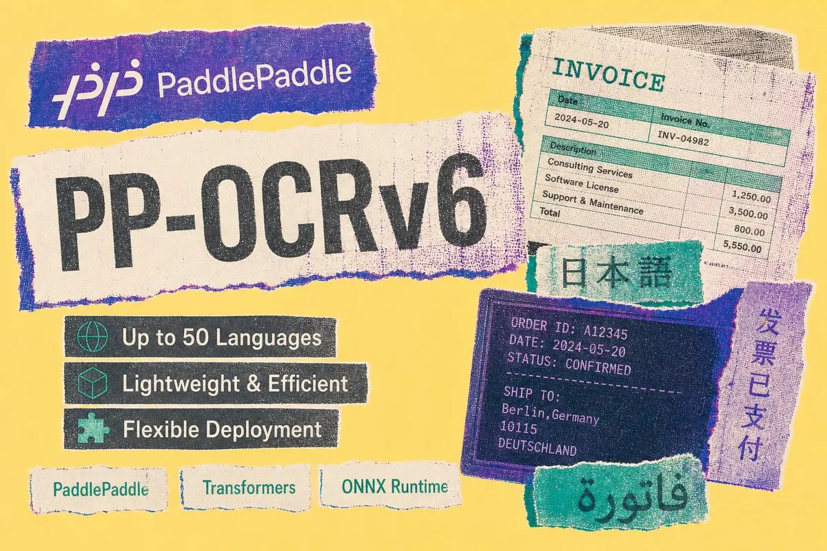 מודל OCR רב-לשוני קל משקל למסמכים, מסכים וארגונים