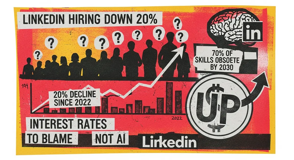LinkedIn: ירידה של 20% בגיוס עובדים מאז 2022 (אבל לא בגלל הבינה המלאכותית)