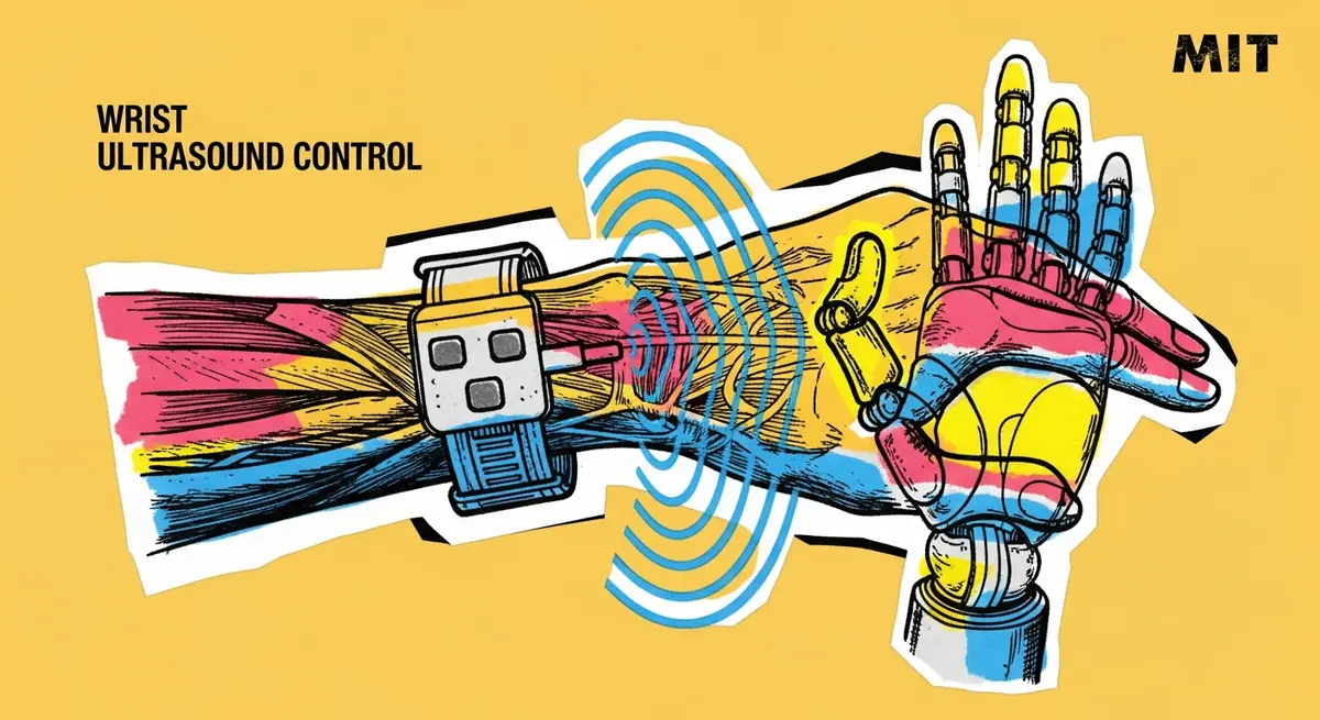 צמיד אולטרסאונד שמתרגם תנועות ליד רובוטית 